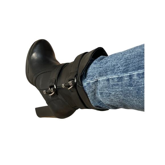 Women's Harley-Davidson Motorcycles Marissa Platform Black Leather Boots Sz 8 - Picture 12 of 12